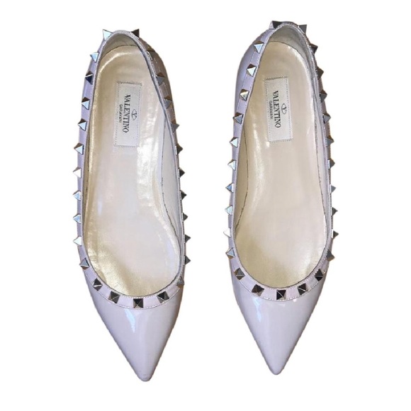 Valentino Shoes - Valentino Poudre Rockstud ballerina flats